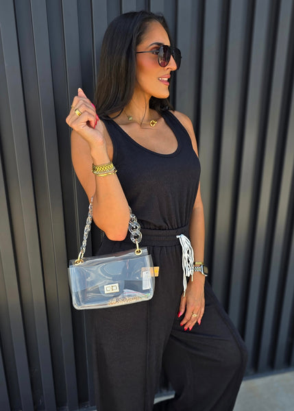 Cheering Section Clear Clutch Bag