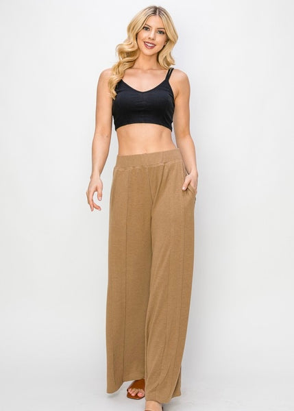 Lounge Love Mocha Ultra Soft Wide Leg Pant