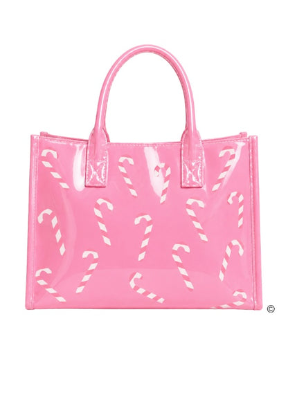 The Pink Peppermint Vinyl Tote