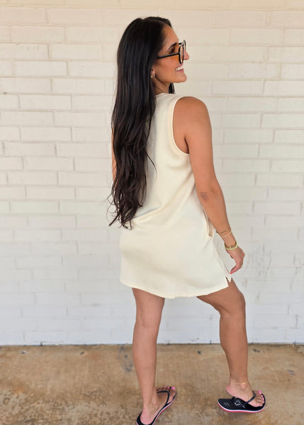 Get On Board Cream Tank Mini Dress