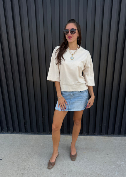 Take Some Time Beige Top