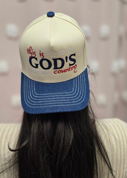 "This Is God's Country" Canvas Trucker Hat
