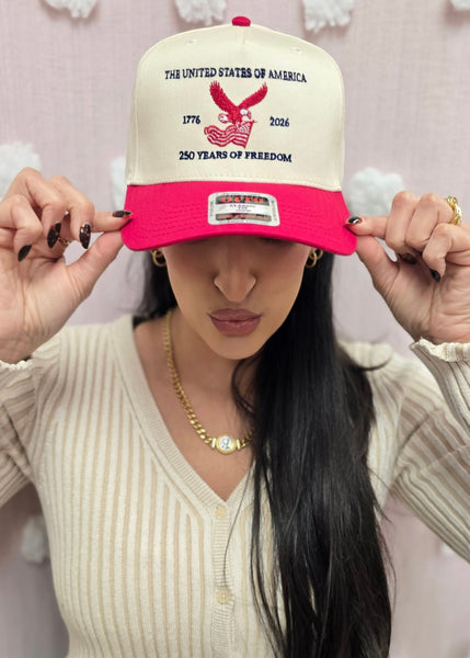 The USA Freedom Canvas Trucker Hat - Red