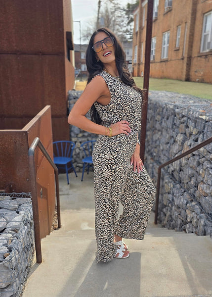 Wild One Leopard Print Straight Pant