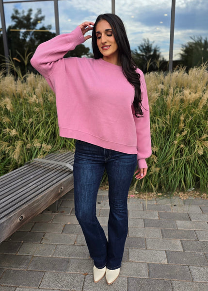 Just My Type Lilac Crew Neck Sweater