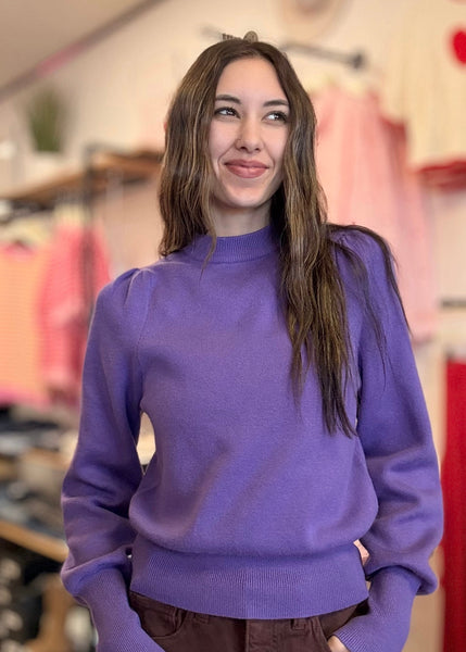 It's A Priority Purple Crewneck Sweater