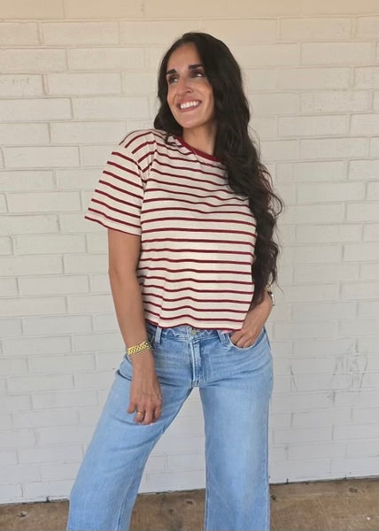 Dreams Come True Red Striped Tee