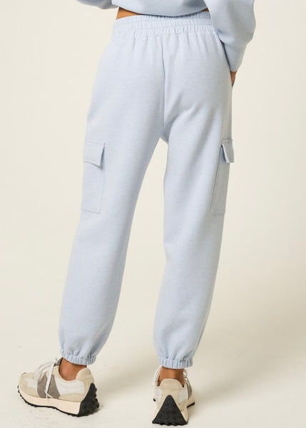 Not Now Lt. Blue Cargo Joggers