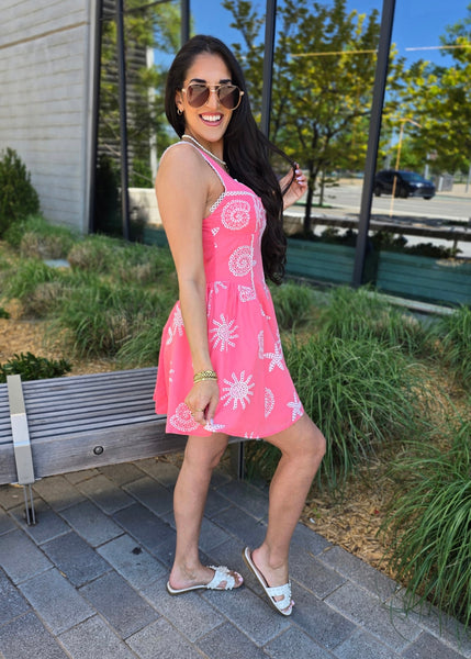 Fun In The Sun Embroidered Mini Dress