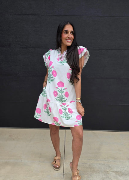 The Right Moment Pink Floral Dress