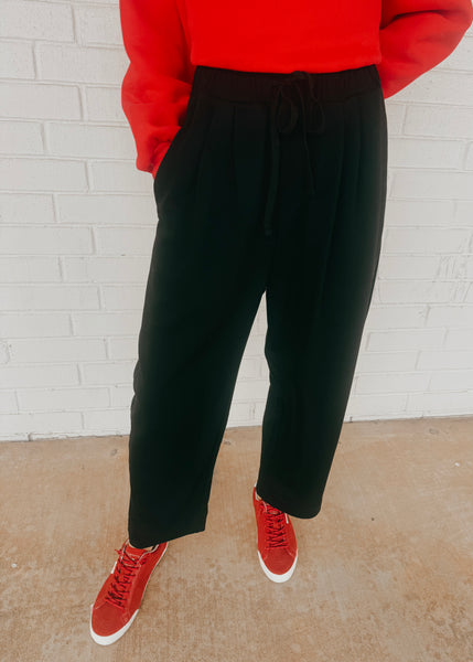 In Your Own Way Black Barrel Pants