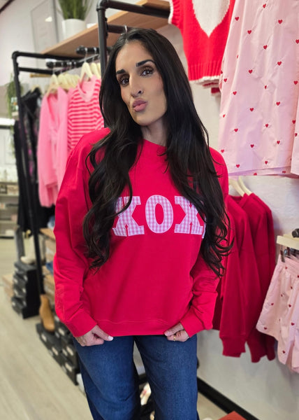 Showing The Love XOXO Red Sweatshirt