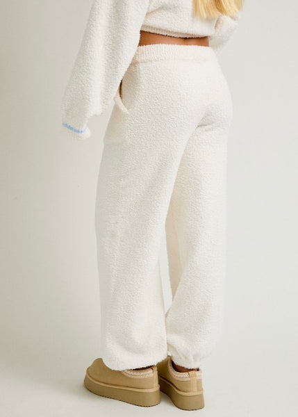 Casual Intentions Cream Cozy Jogger Pants