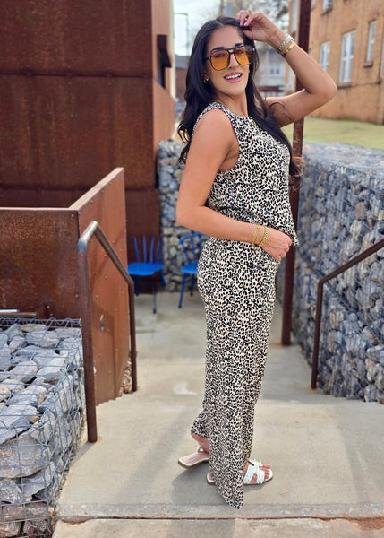 Wild One Leopard Print Straight Pant