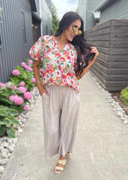 Hold On For One More Day Floral Top