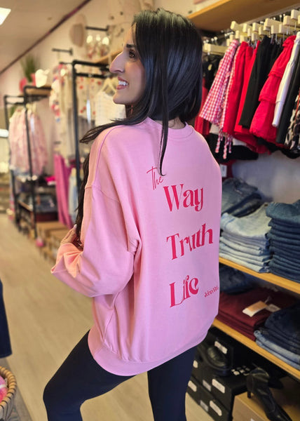 "Trust Jesus" Pink Sweatshirt