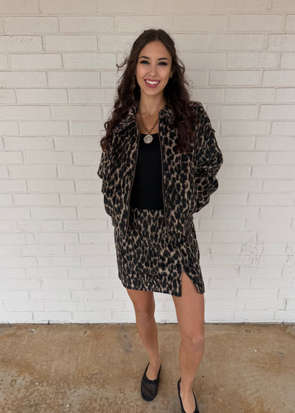It's All About Me Leopard Print Mini Skirt