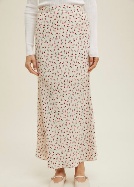 Tulips In Town Maxi Pencil Skirt