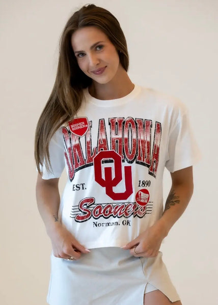 Oklahoma Maddux Multimedia Semi-Cropped Tee