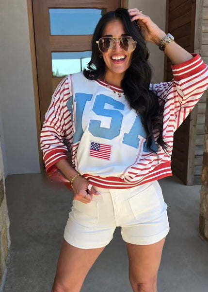 USA Crewneck Top