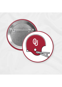 Oklahoma Game Day Button | Retro OU Helmet: 2.25”