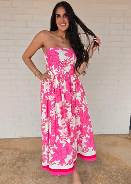 Summertime Progress Pink Maxi Tube Dress