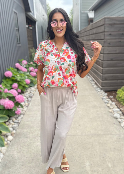 Hold On For One More Day Floral Top