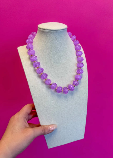 Bauble Bead Purple Necklace