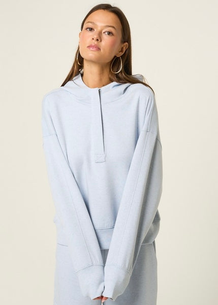 Not Now Lt. Blue Half Zip Pullover