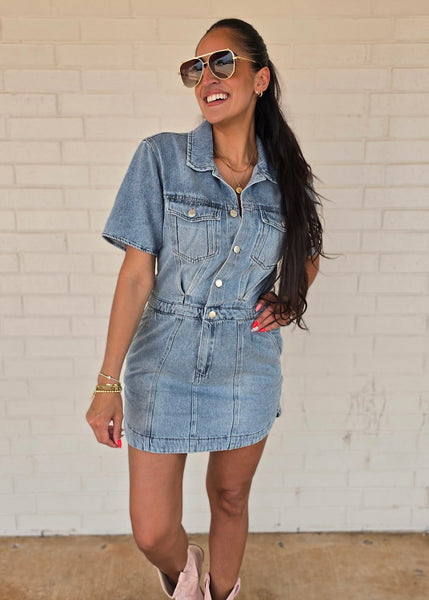It's A Feeling Denim Mini Dress