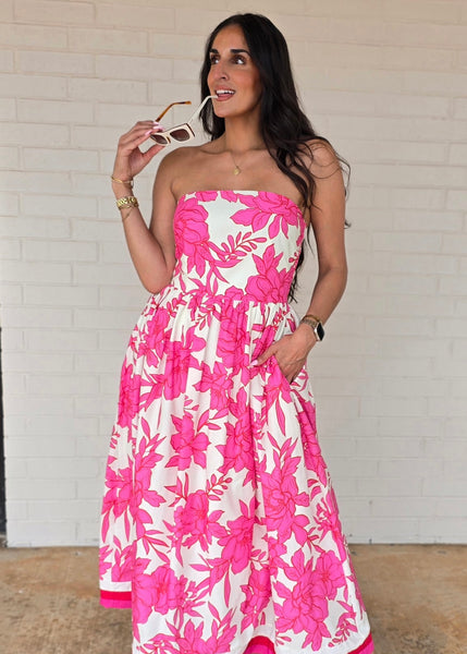 Summertime Progress Pink Maxi Tube Dress