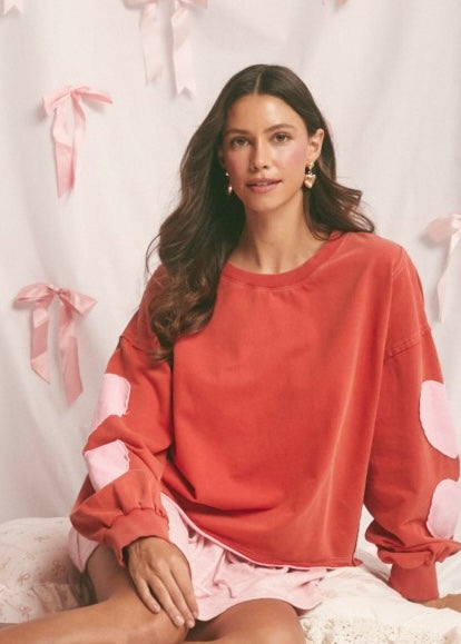 Have My Heart Patch Sleeve Sweatshirt