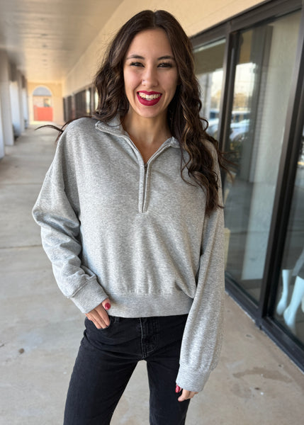 You Are Home Heather Grey Pullover