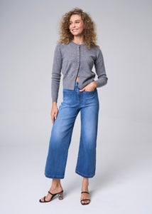 Addy High Rise Cropped Wide Leg Denim