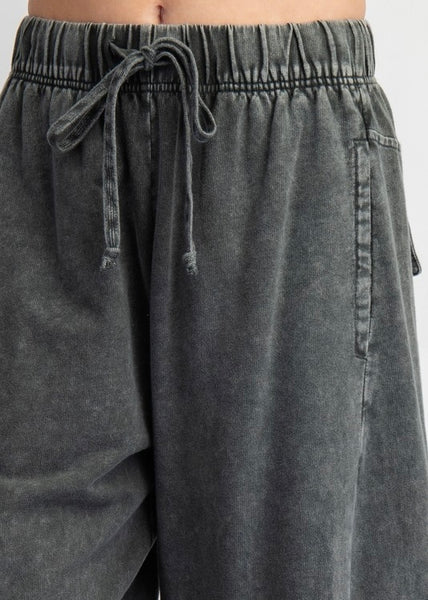 Maximum Comfort Black Mineral Washed Harem Pant
