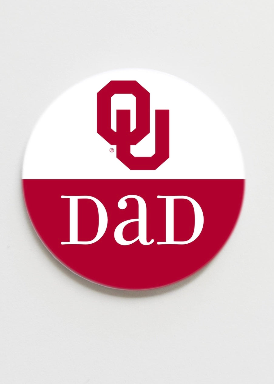 University of Oklahoma Dad Button  - 2.25 inch