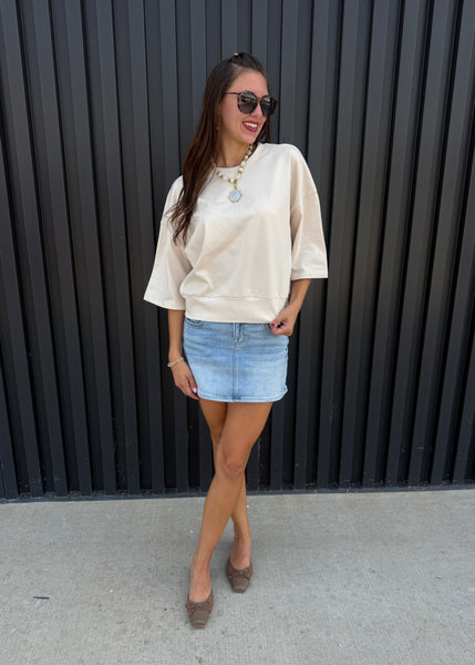 Take Some Time Beige Top