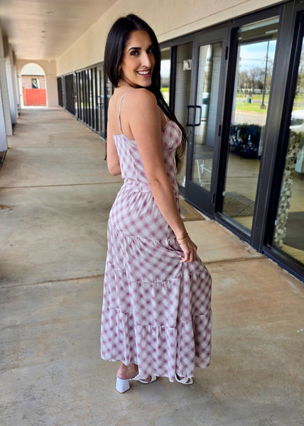 Viola Plaid Cami & Maxi Skirt Set