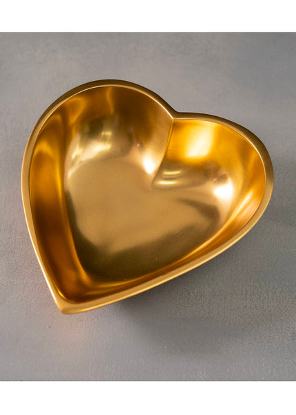 Polished Gold Heart Bowl Large