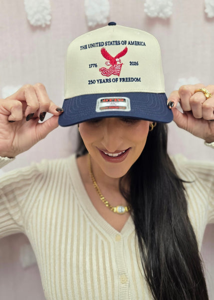 The USA Freedom Canvas Trucker Hat - Navy
