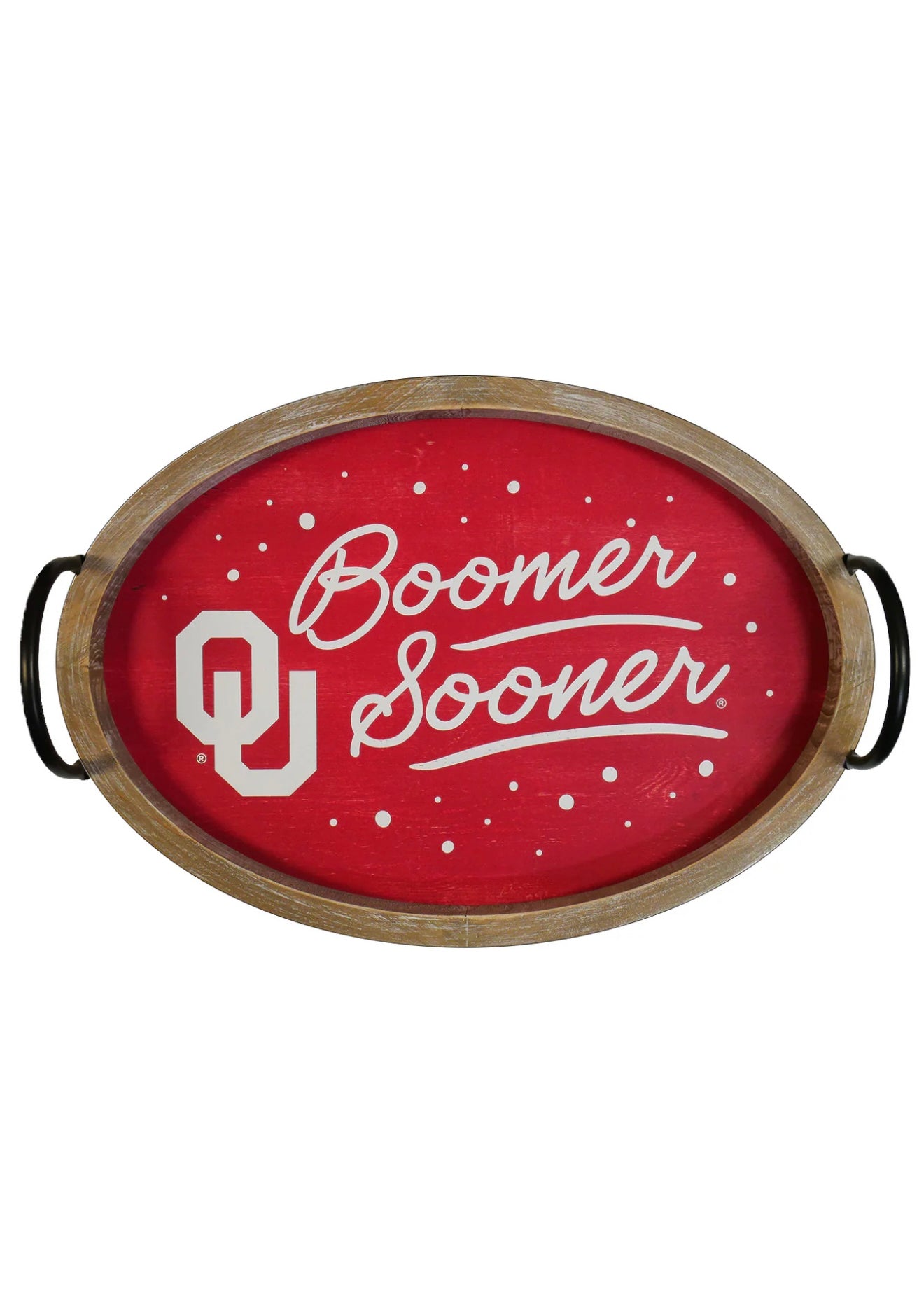 Oklahoma Spirit Wood Oval Tray