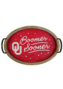 Oklahoma Spirit Wood Oval Tray