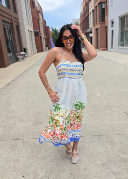 Driving The Coast Vacation Maxi Dress