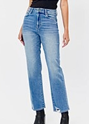 Tracey High Rise Straight Denim Jeans