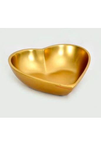 Polished Gold Heart Bowl Large