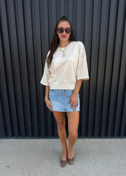 Take Some Time Beige Top