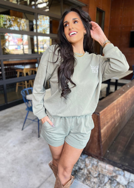 "Happy Hour" Olive 2 Pc Comfy Set