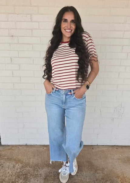 Dreams Come True Red Striped Tee