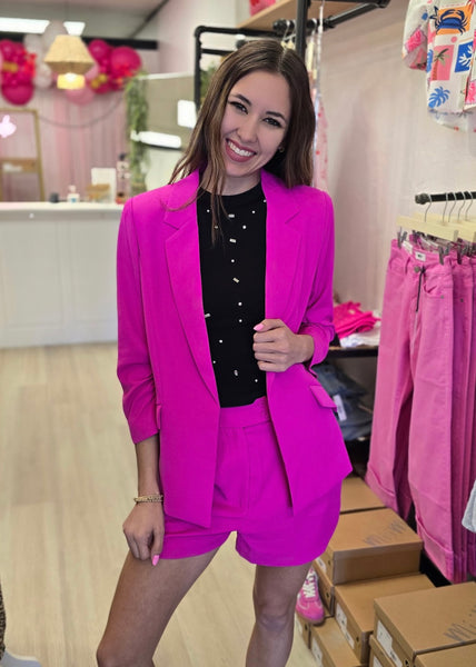 Fab Flamingo Hot Pink Tailored Shorts