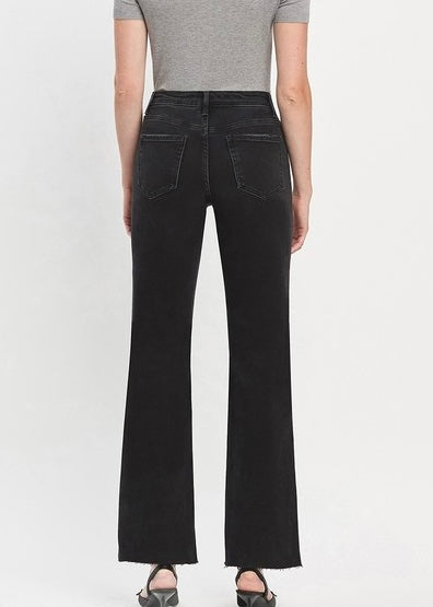 Anna Black Washed Slim Wide Denim
